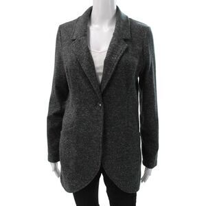 Beta Brand Womens Gray Button Long Sleeve Jacket Size S